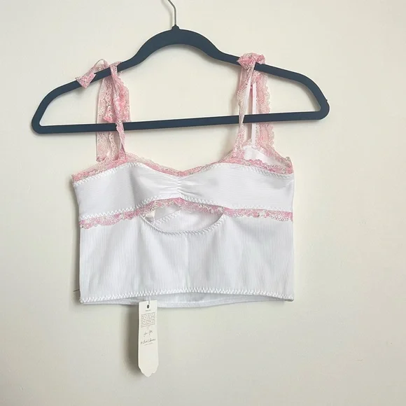 For Love & Lemons Hailey Rib Top Size Medium - Picture 7 of 10